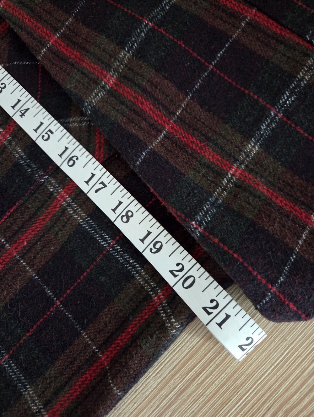POL Plaid Cropped Raw Hem Shacket Jacket Brown Red Womens Size Medium - Picture 7 of 11